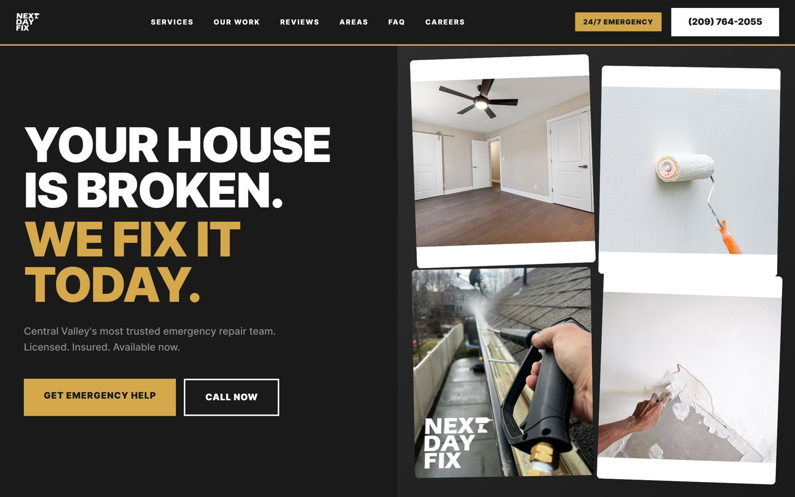 Next Day Fix website